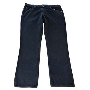 Agave Denim Pragmatist Mens 40 Classic Straight Flannel Denim Navy Jeans USA‎